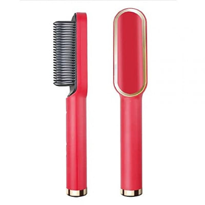 Hair Straightener Brush Curling Comb 2 In 1